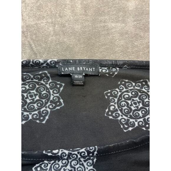 Lane Bryant Tunic Top Shirt Size‎ 18/20 Sheer Black Long Sleeve Coverup - Picture 4 of 5